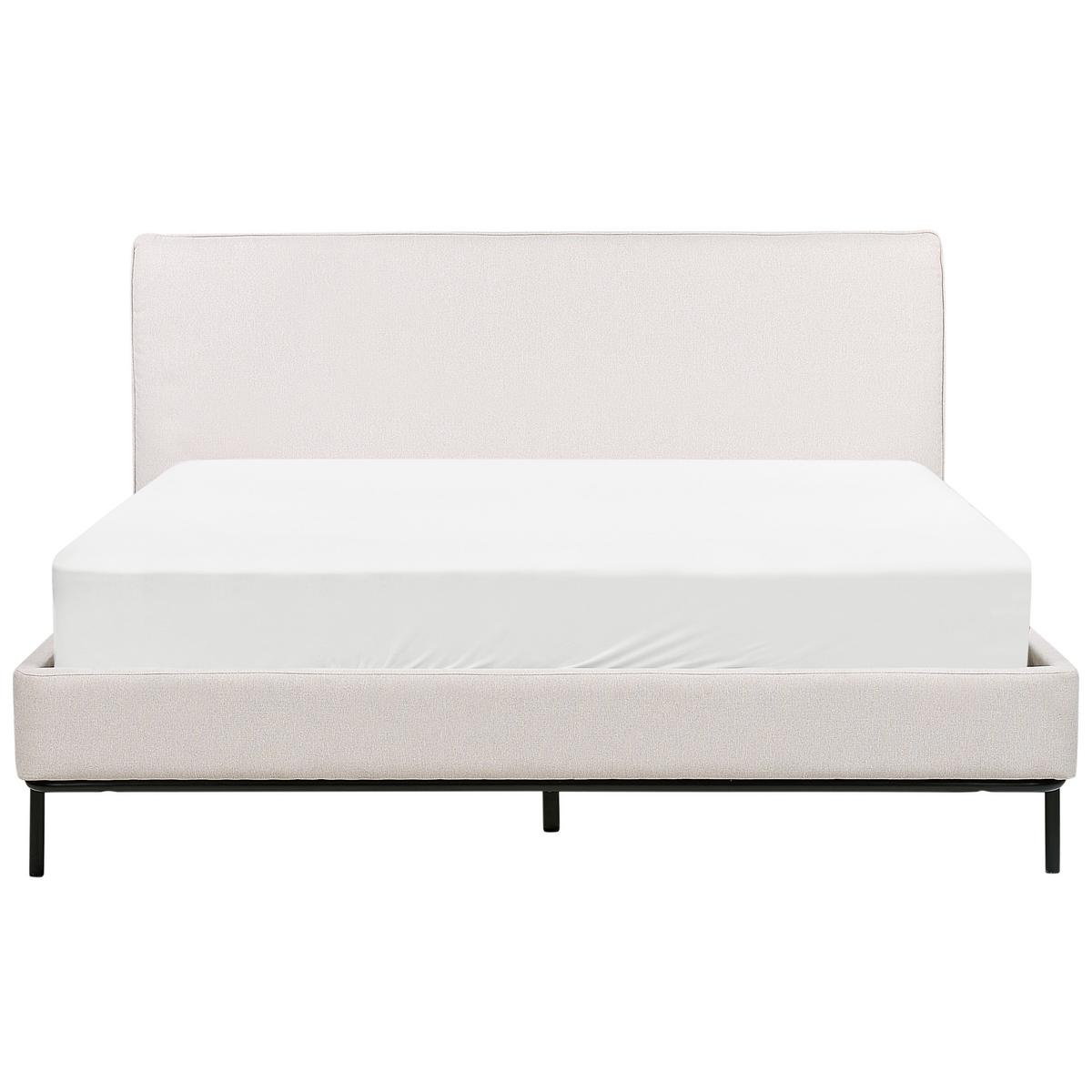 POLSTERBETT mit Lattenrost 160x200 cm Beige Corio - Creme, Textil (160/200cm) - Beliani