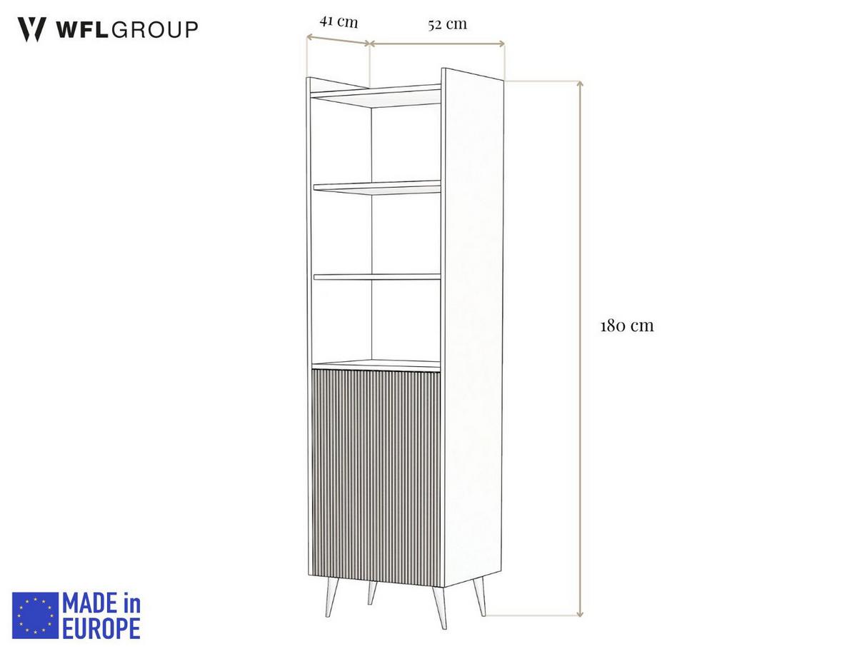 REGAL Arysa in Beige Kaschmir 52/182/41 cm - Kaschmir/Beige, Holzwerkstoff/Metall (52/180/41cm) - WFL GROUP