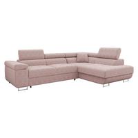 ECKSOFA Torezio Cord, Seite: Rechts - Rosa, Holz/Textil (203/274cm) - MIRJAN24