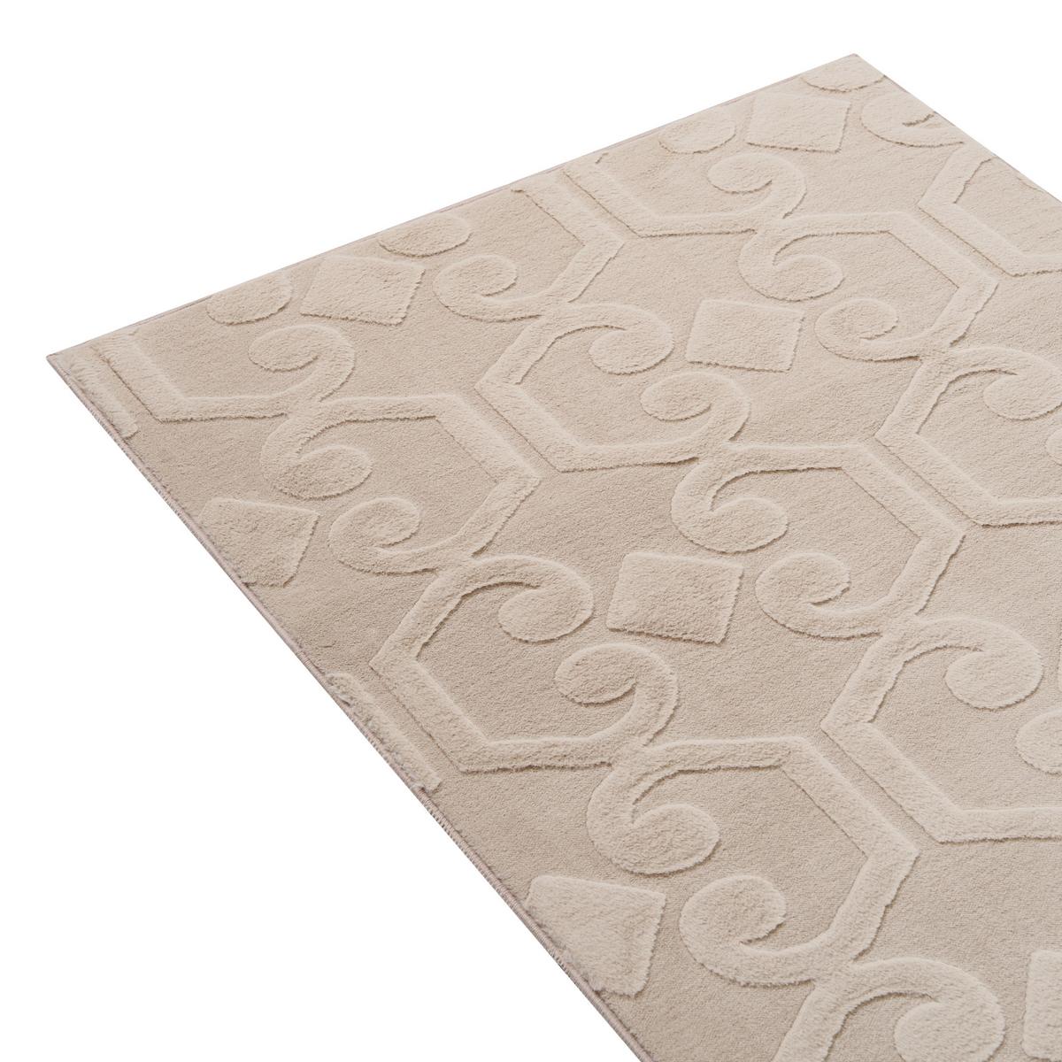 TEPPICH Beige 80/300 cm Gannett - Beige, Textil (80/300cm) - Beliani