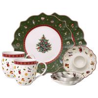 FRÜHSTÜCKS-SET Toy's Delight grün-weiß 6-tlg. - Weiß/Grün, Keramik (2/2/2cm) - Villeroy & Boch