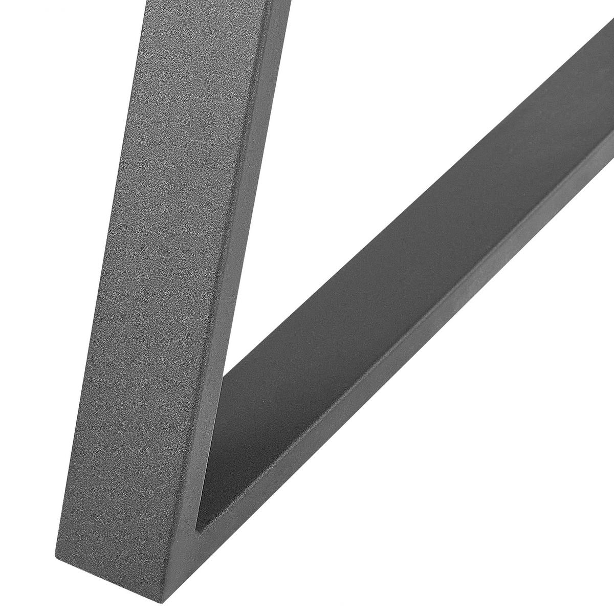 ESSTISCH 140/80/76 cm Hellbraun, Schwarz Rechteckig Upton - Hellbraun, Holzwerkstoff (140/80/75cm) - Beliani