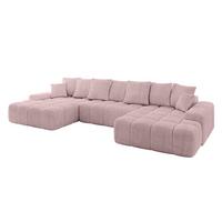 WOHNLANDSCHAFT ENSI-U - 353x164x69 cm Rosa - Rosa, Holzwerkstoff/Kunststoff (357/69/164cm) - ALTDECOR