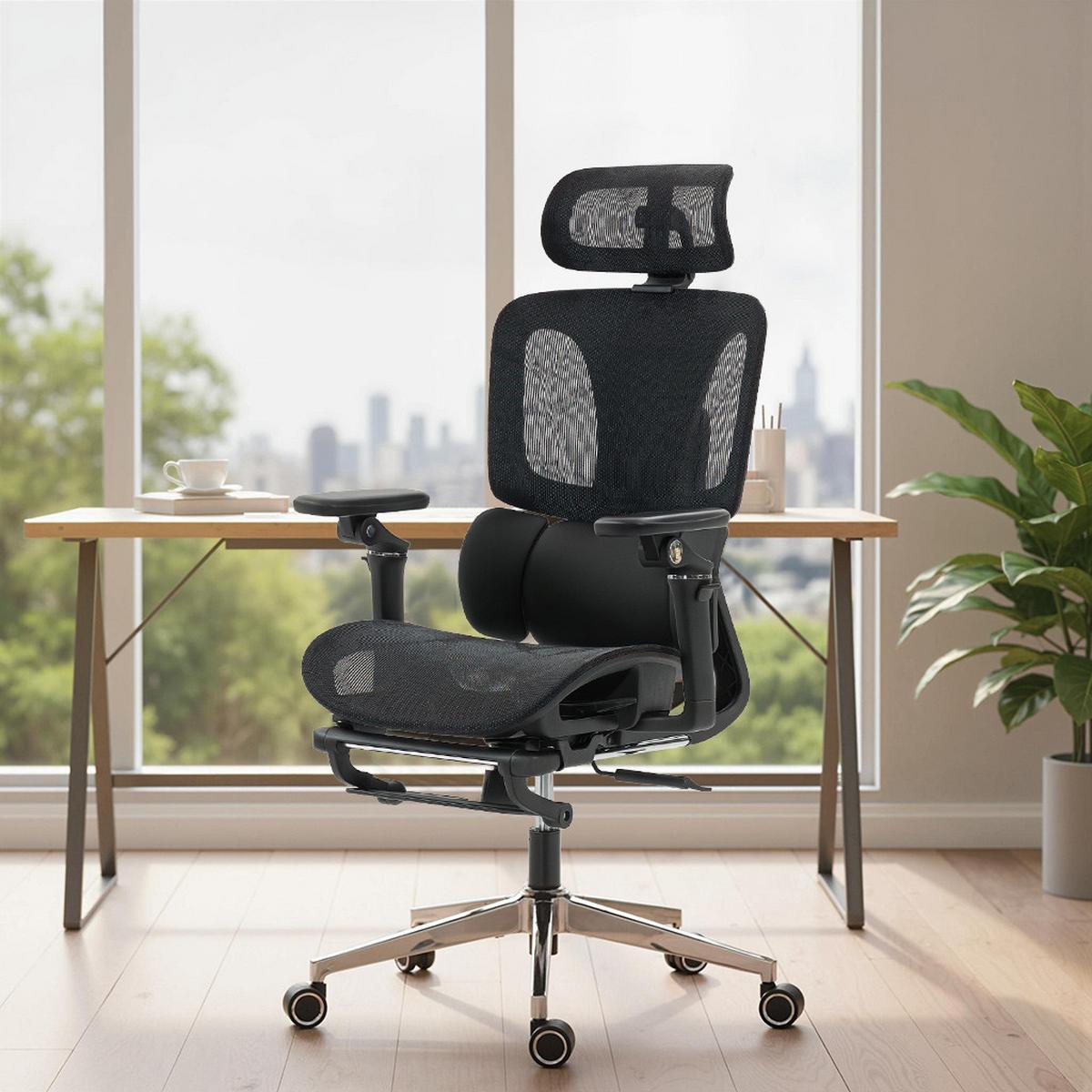BÜROSTUHL Polyester Kunststoff Schwarz - Schwarz, Kunststoff/Textil (67/133/71cm) - HOMCOM