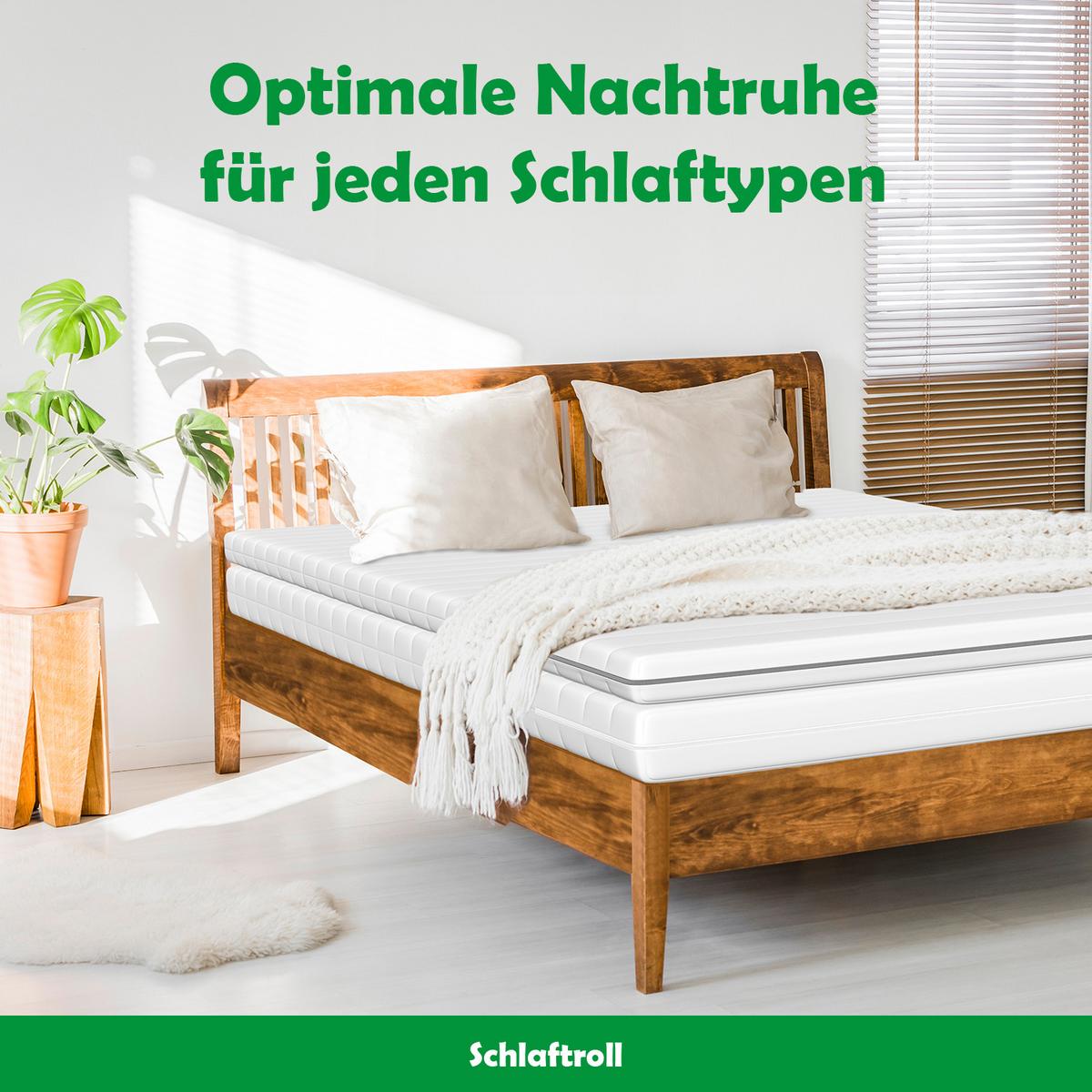 MATRATZENTOPPER 80 x 190 cm – ca. 5 cm Höhe - Weiß, Textil (80/190cm) - Schlaftroll