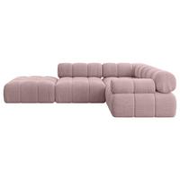 ECKSOFA modulares Sofa Felto-L1 - 285x190x70 cm Rosa Cord - Rosa, Holzwerkstoff/Textil (285/190cm) - ALTDECOR