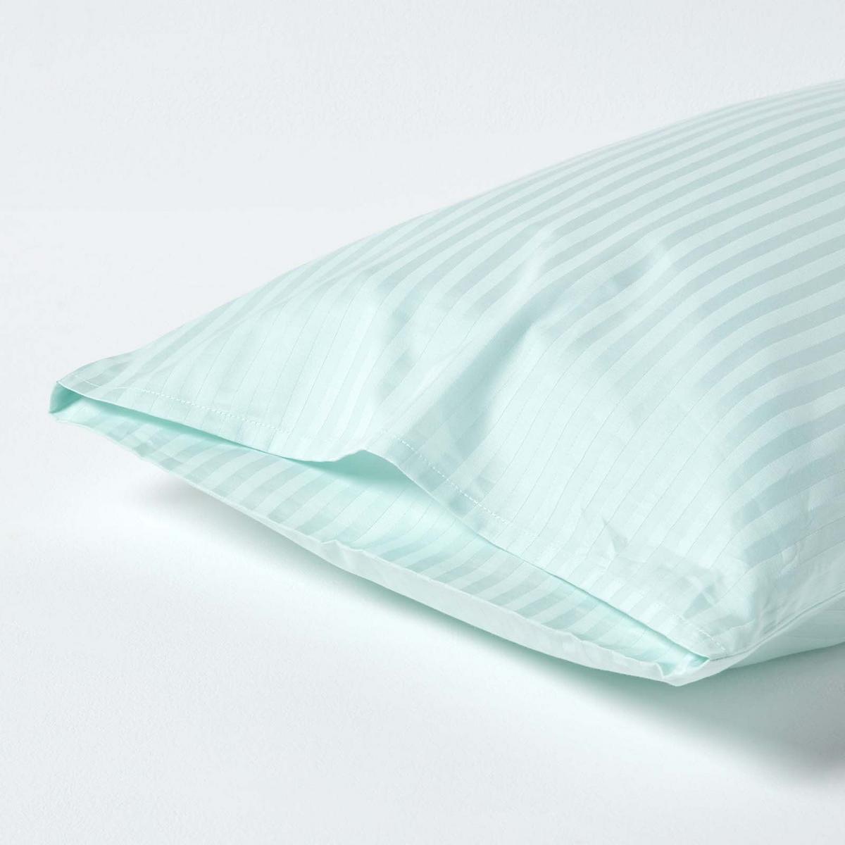 KISSENBEZUG Damast, Ägyptische Baumwolle, Fadendichte 330 - Blau, Textil (48/74cm) - Homescapes