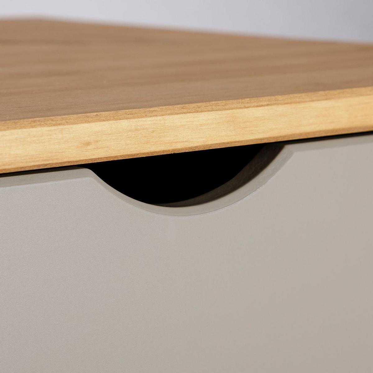 NACHTTISCH COLIMA - Naturfarben/Grau, Holz (50/46/40cm) - IDIMEX