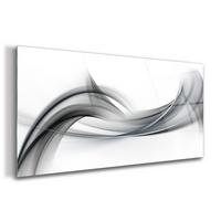 GLASBILD 120x60 cm Moderne Kunst - Grau, Glas (120/60cm) - TULUP