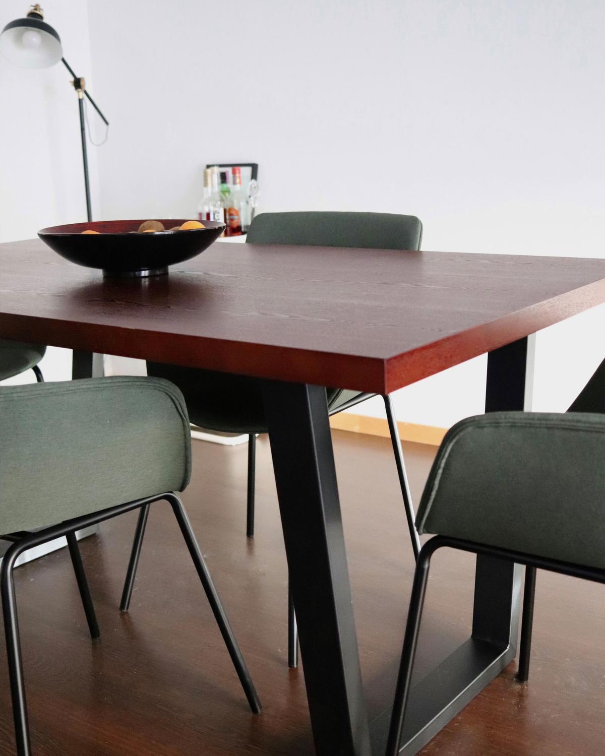 ESSTISCH 160/90/76 cm Dunkelbraun, Schwarz Rechteckig Austin - Dunkelbraun, Holzwerkstoff (160/90/76cm) - Beliani
