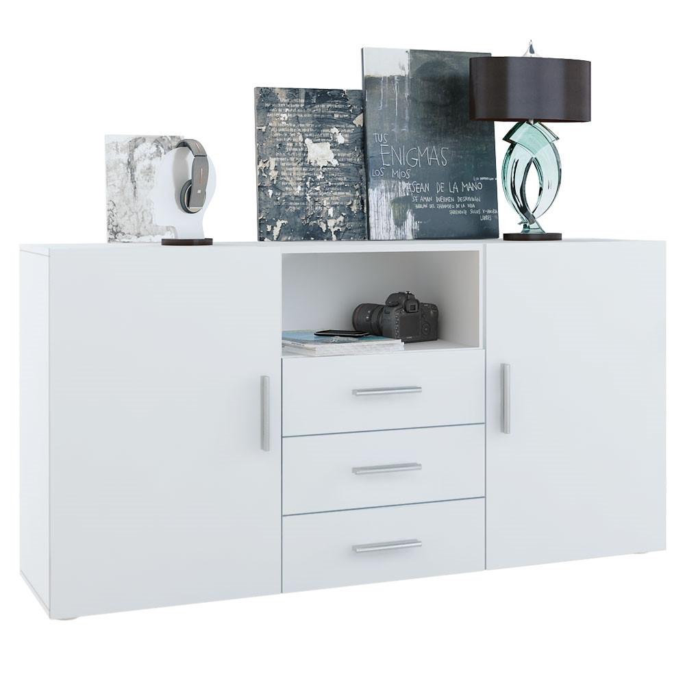 SIDEBOARD Skadu Front in Weiß matt - Weiß, Holzwerkstoff (138.5/71.5/35cm) - Vladon