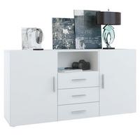 SIDEBOARD Skadu Front in Weiß matt - Weiß, Holzwerkstoff (138.5/71.5/35cm) - Vladon
