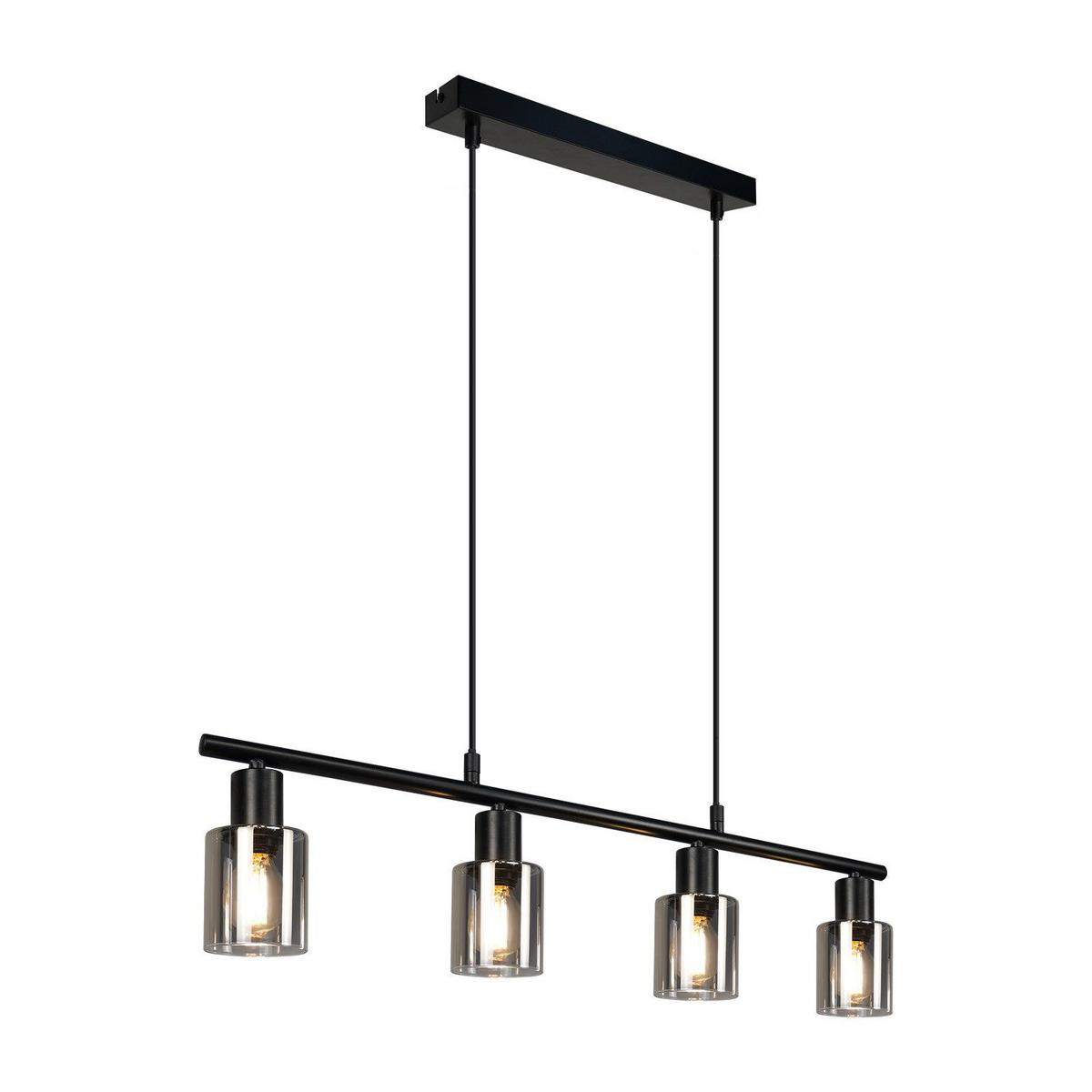 PENDELLEUCHTE Martinetto 30/6/140 cm - Schwarz, Metall (6/30/140cm) - Nettlife