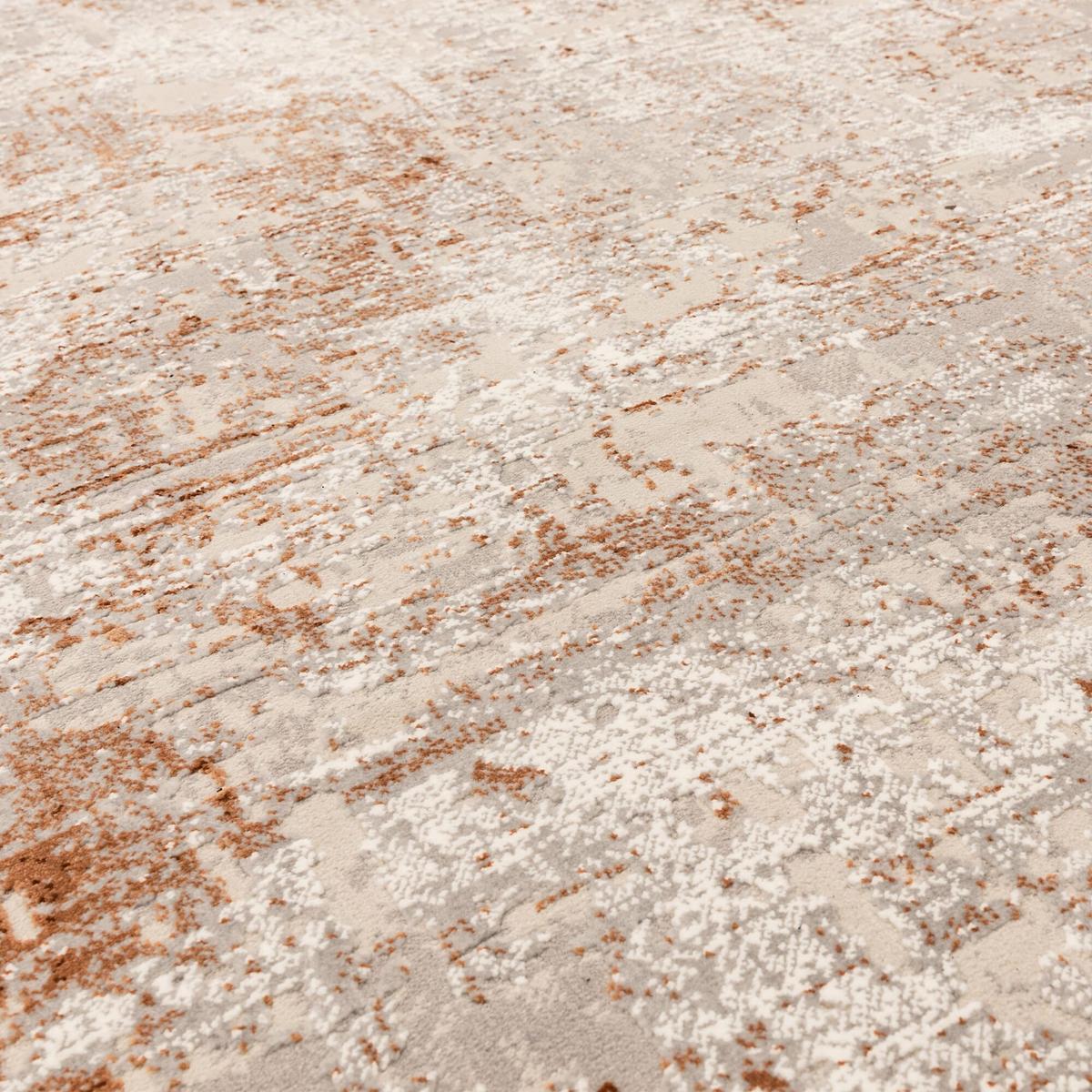 TEPPICH TIBER-Rieti, abstrakt, Terrakotta, 120 x 170 cm - Orange, Textil (170/120cm) - KADIMA DESIGN