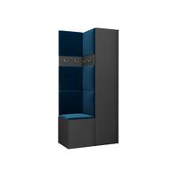 GARDEROBEN-SET Orion XXIV - Blau/Graphitfarben, Holzwerkstoff/Kunststoff (82/186/46cm) - MIRJAN24