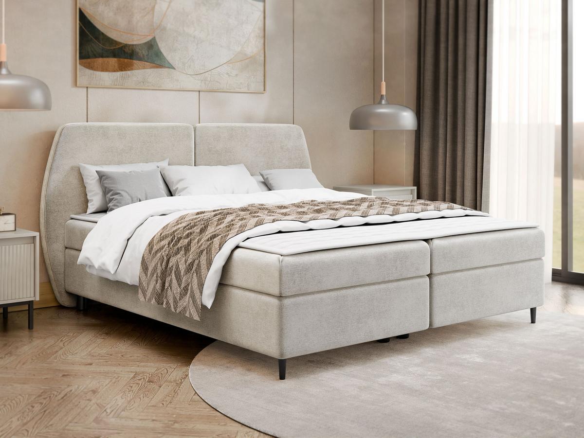 BOXBETT Madryt - H3 - Schwarz/Naturfarben, Holz/Holzwerkstoff (160/200cm) - MIRJAN24