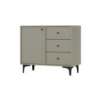 KOMMODE TORINO 84/72/41 cm mit 3 Schubladen 1 Türen Hellgrün - Hellgrün, Holzwerkstoff (84/72/41cm) - MASSENO