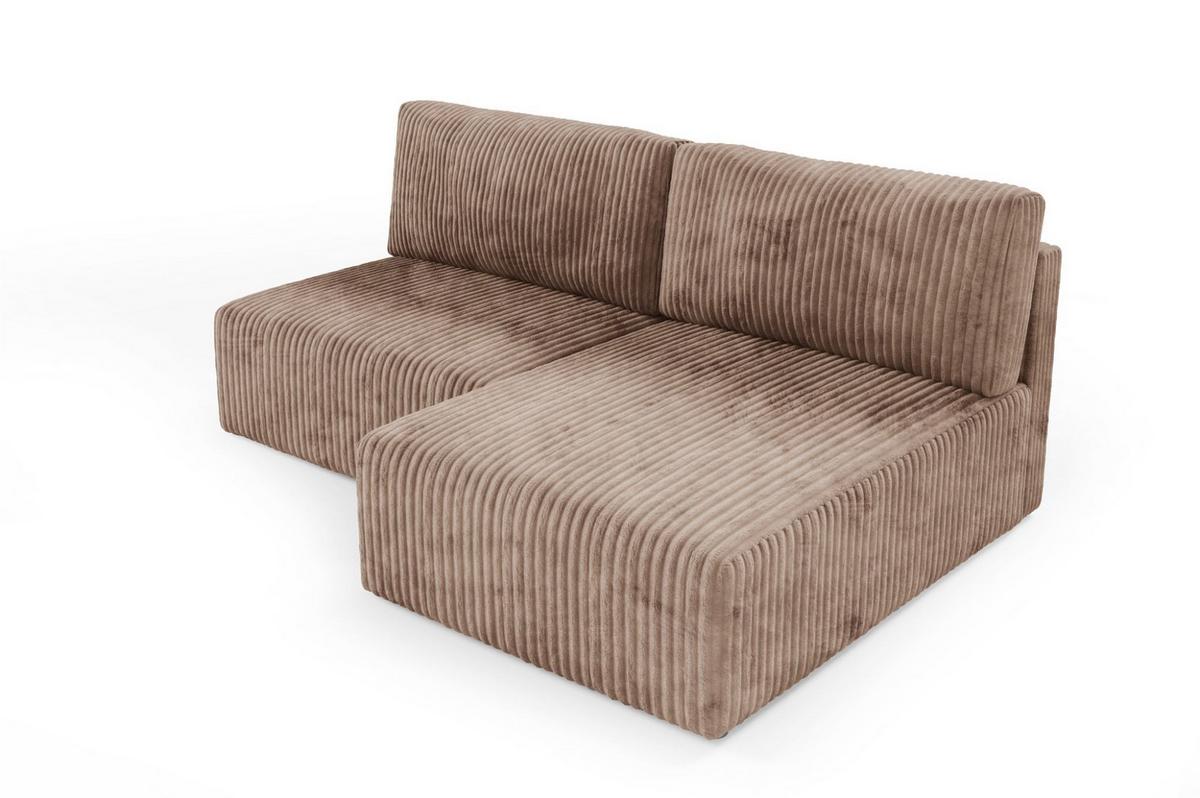 ECKSOFA Natalia Xs - Beige, Holzwerkstoff/Textil (210/149cm) - Fun Möbel