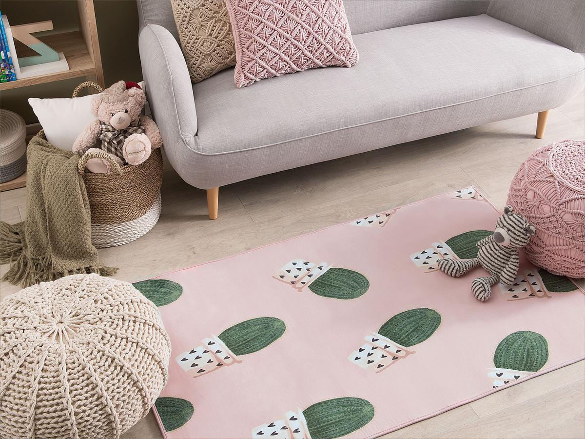 KURZFLOR-KINDERTEPPICH Eldivan 150/80 cm - Pink, Kunststoff (80/150cm) - Beliani