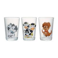 KINDERGLÄSER Hoftiere bunt 205 ml 3-tlg. - Multicolor, Glas (0.205L) - Ritzenhoff Breker