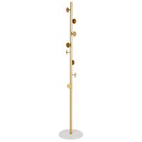 KLEIDERSTÄNDER Metall gold/weiß 170 cm Notus - Goldfarben/Weiß, Metall (32/170/32cm) - Beliani