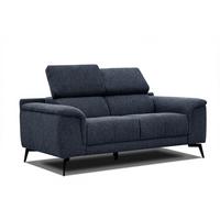 SOFA FIERO 2-Sitzer, dunkelblau - Schwarz/Dunkelblau, Holzwerkstoff/Textil (170/82/103cm) - Wozimo