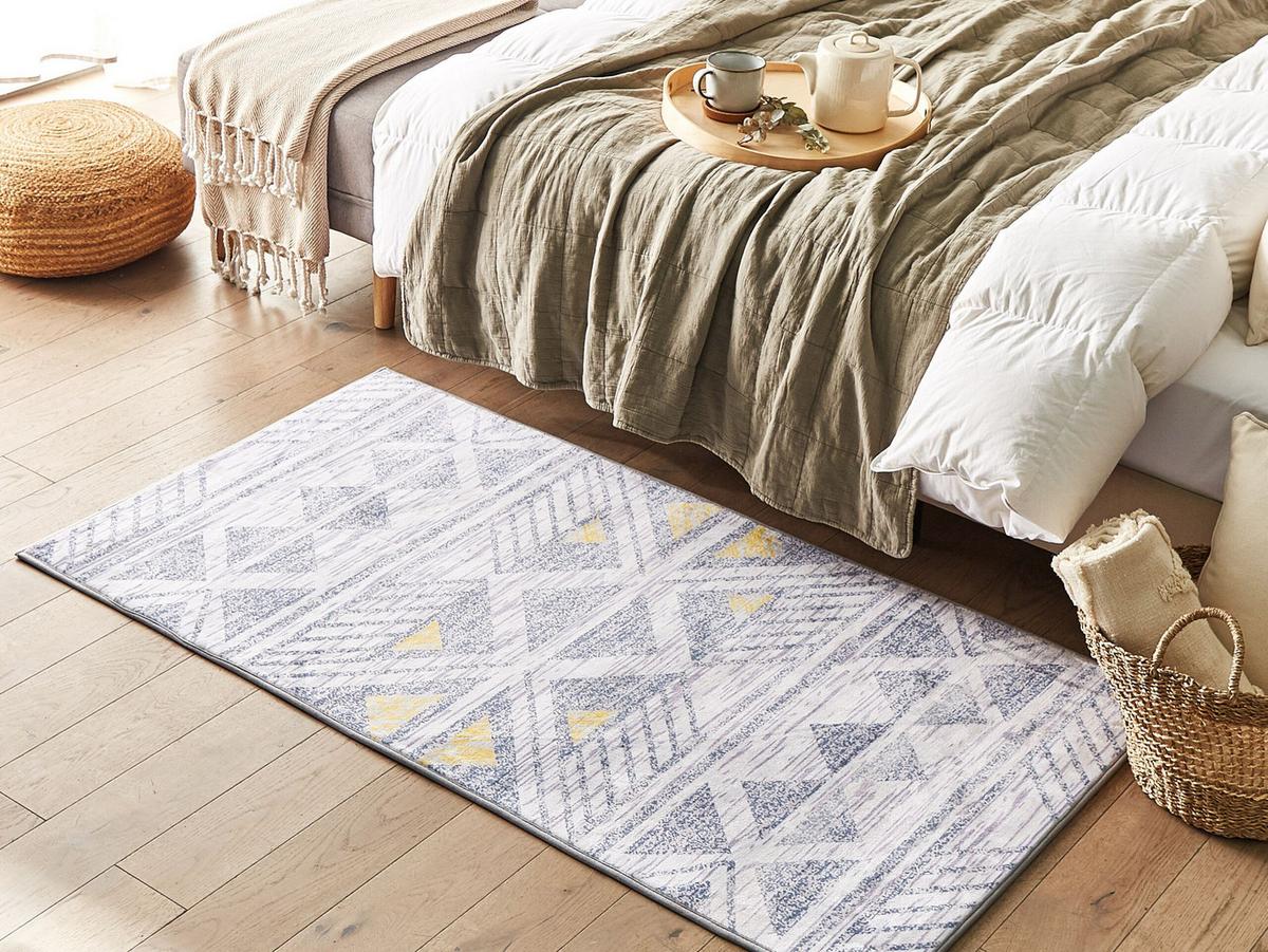 KURZFLOR-TEPPICH Kargi 150/80 cm - Grau, Kunststoff (80/150cm) - Beliani