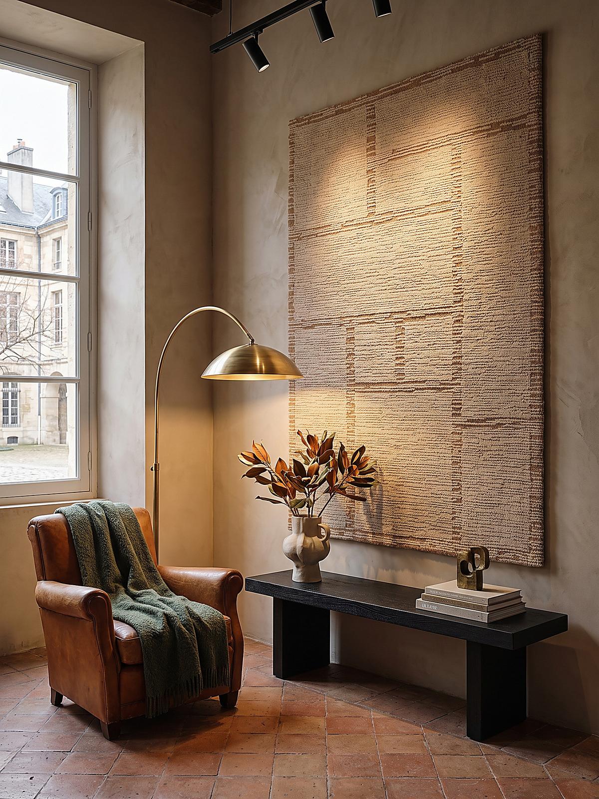 WOLLTEPPICH handgetuftet GANNEL, Blockdesign, Natur, 140 x 200 cm - Beige, Textil (140/200cm) - KADIMA DESIGN
