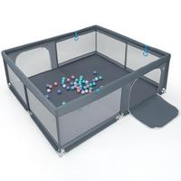LAUFSTALL 68cm Grau - Grau, Kunststoff (200/180cm) - COSTWAY