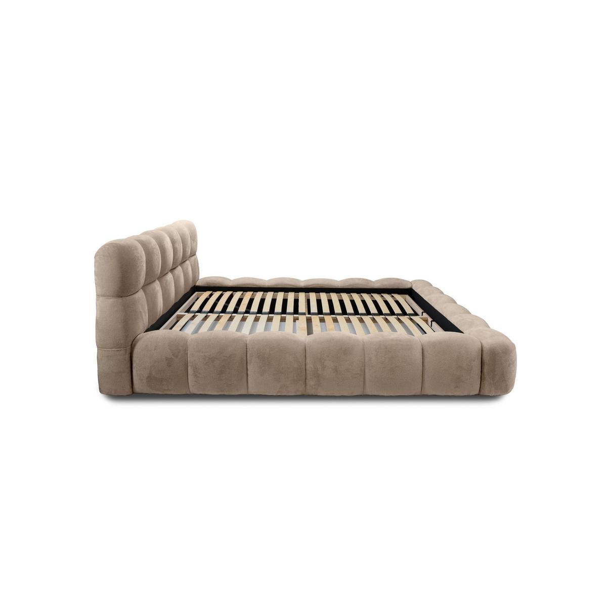 POLSTERBETT Aurelia Komplettset - Beige, Holzwerkstoff/Textil (180/200cm) - Fun Möbel