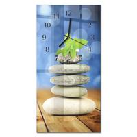 WANDUHR aus Glas 30x60 cm - Steine - Multicolor, Glas (30/60/0.4cm) - TULUP
