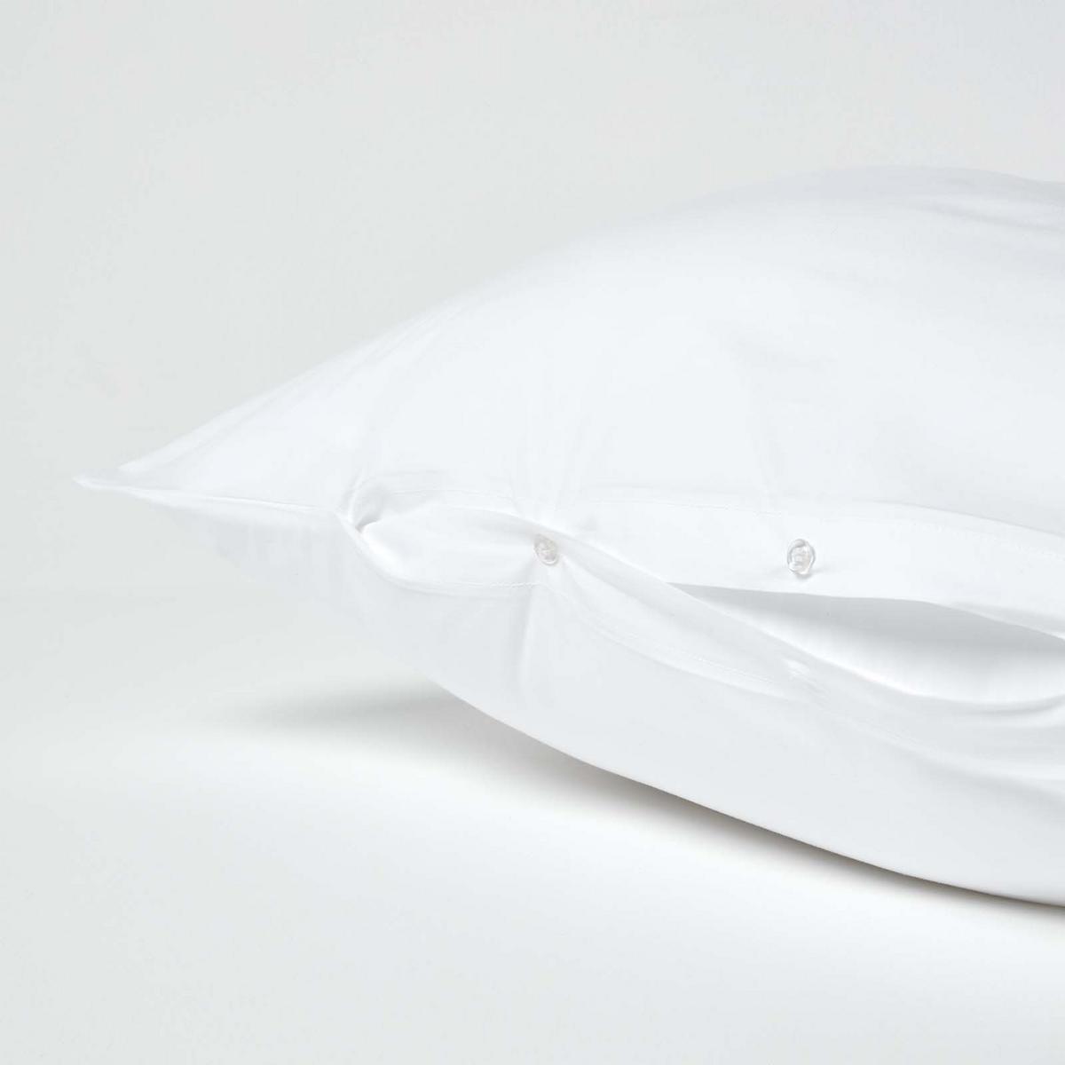 KISSENBEZUG für V-Form-Kissen, Perkal, Fadendichte 200 - Weiß, Textil (38/76cm) - Homescapes