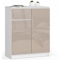 KOMMODE Weiß, Cappuccino Glanz 99/80/40 - Weiß, Holzwerkstoff (80/99/40cm) - RAUMHIRSCH FURNITURE
