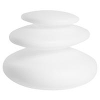 LED Outdoor Tischlampe mit Fernbedienung Weiß Glenns - Weiß, Kunststoff (42/42/28cm) - Beliani