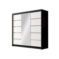 SCHIEBETÜRENSCHRANK Evo VI - Goldfarben, Holzwerkstoff/Metall (200/215/58cm) - MIRJAN24