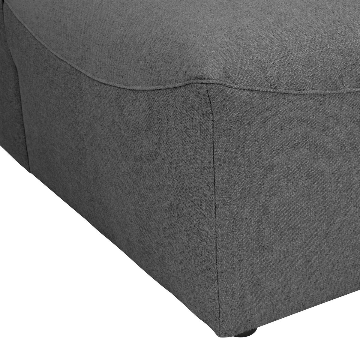 SOFA Element Armlehne links Kattrina Flachgewebe anthrazit - Anthrazit, Kunststoff (100/73/100cm) - 58aufmkessel