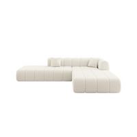 ECKSOFA Ottomane Rechts BILA-L 289x176x71 Beige Bouclé - Sandfarben/Beige, Holzwerkstoff/Kunststoff (289/176cm) - ALTDECOR