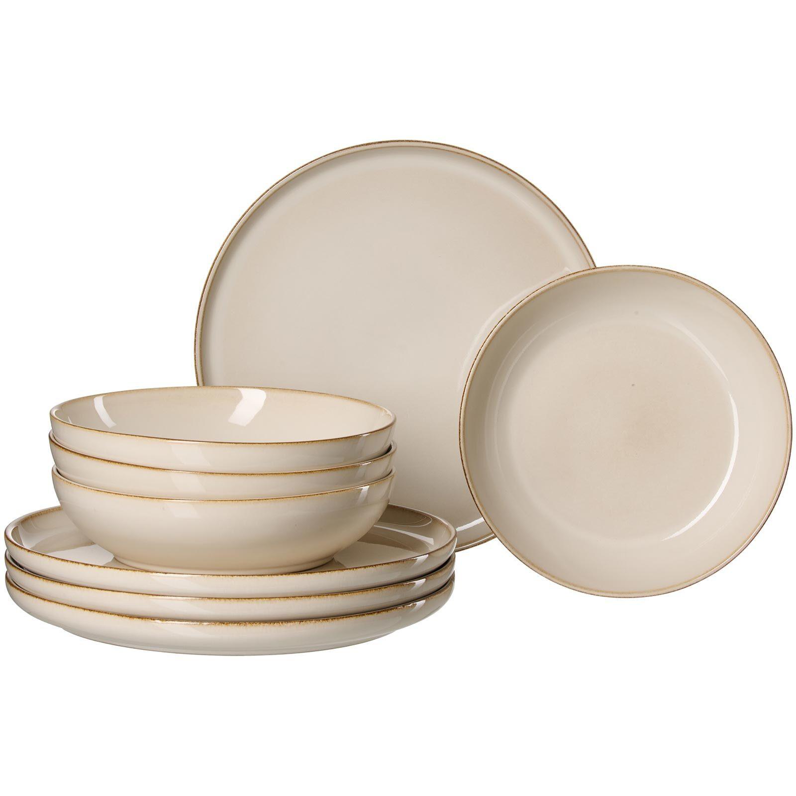 SPEISESET Olivia beige 8-tlg. - Beige, Keramik (29.2/23.4/30.1cm) - Ritzenhoff Breker