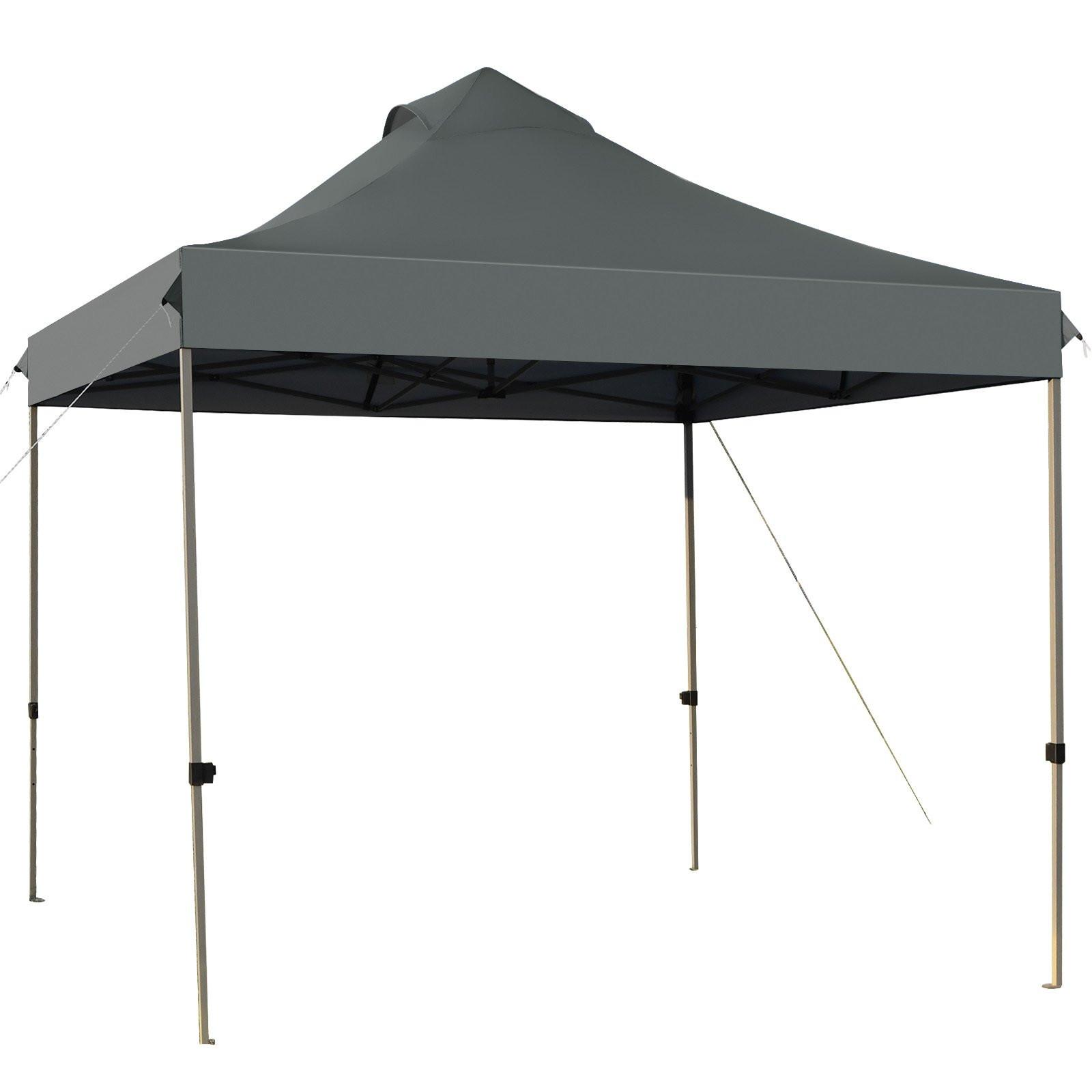 POP-UP-UBERDACHUNGSZELT Grau - Grau, Textil (300/335/300cm) - COSTWAY