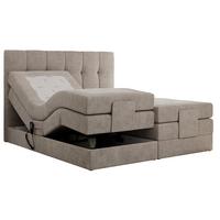 BOXBETT VITTORIA 140/200 - Beige Struktur - H3 - Beige, Holz/Textil (140/200cm) - MKS