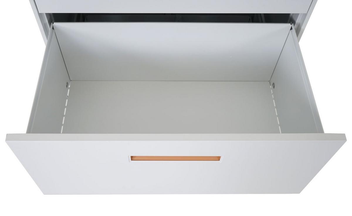 HÄNGEREGISTERSCHRANK White - Weiß, Metall (76/132/46cm) - MCW