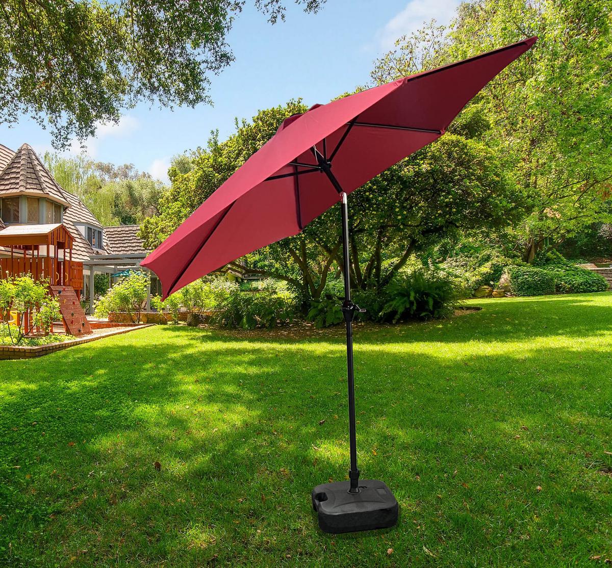 GARTENSCHIRM Rot 270/235/270 - Rot, Textil/Metall (270/270cm) - RAUMHIRSCH FURNITURE