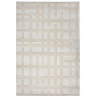 HOCHFLORTEPPICH FORSS, Labyrinth-Relief, Creme, 133 x 190 cm - Beige, Textil (133/190cm) - KADIMA DESIGN