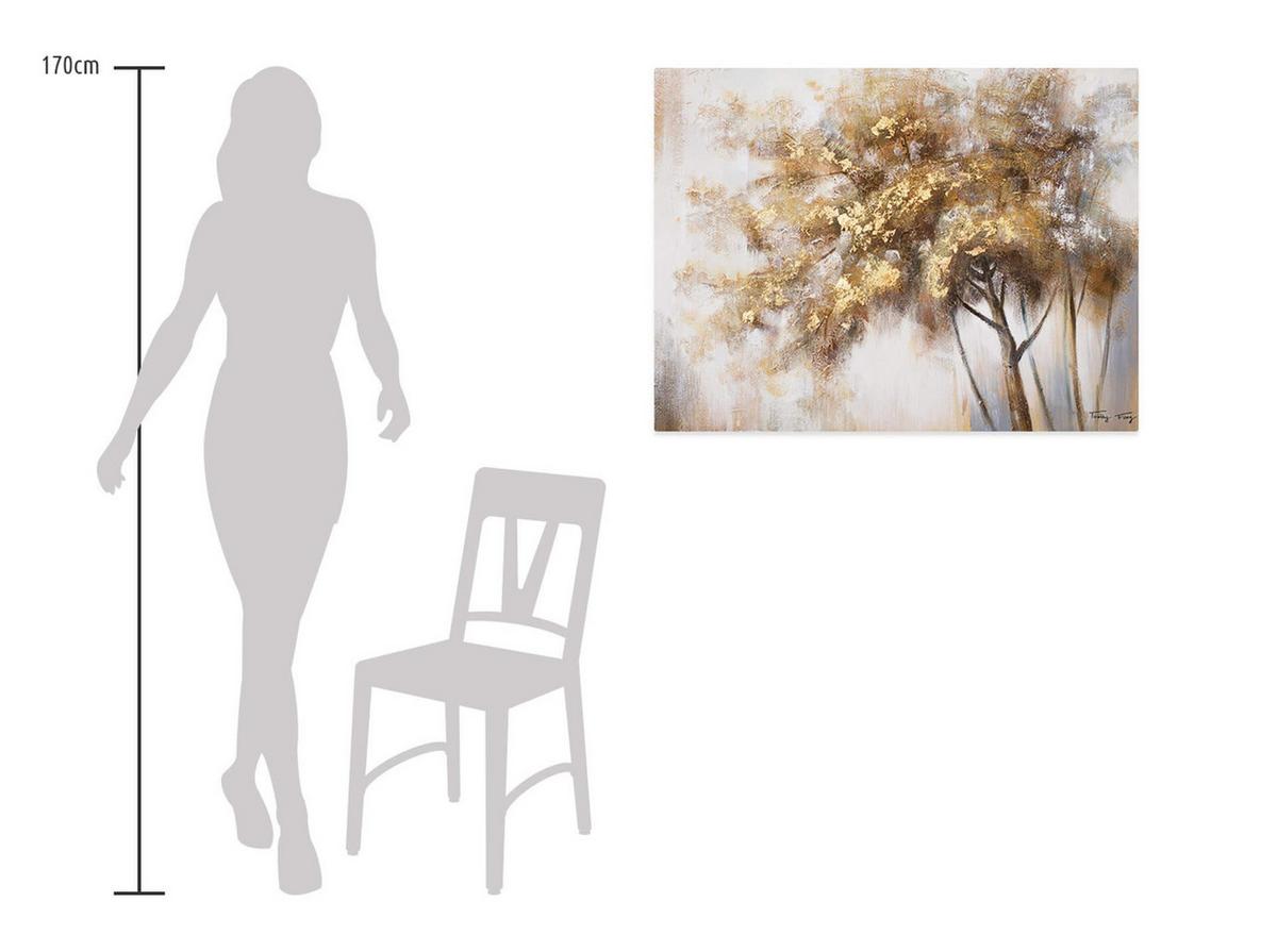 ÖLGEMÄLDE 100/75 cm - Beige/Braun, Holz/Textil (100/75cm) - KUNSTLOFT