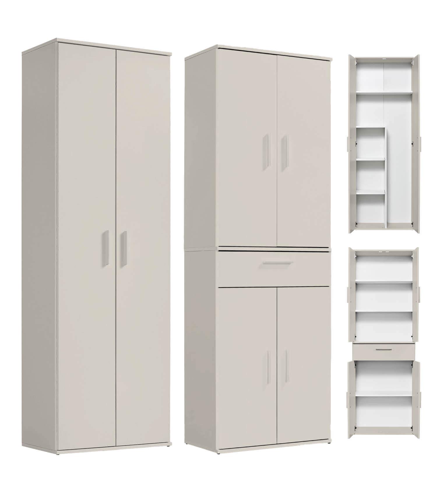 MEHRZWECKSCHRANK SET Der Allzweckwaffe - Kaschmir, Holzwerkstoff (60/180/34cm) - Mokebo
