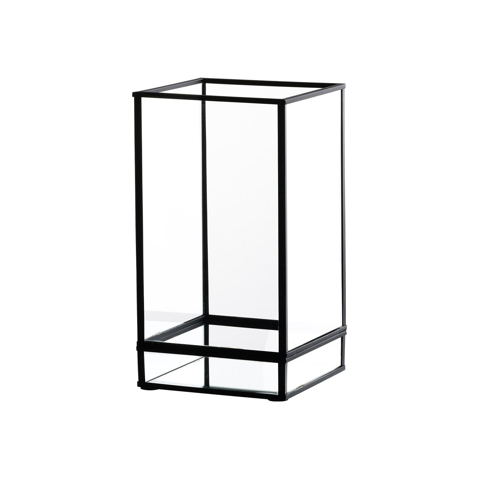 WINDLICHT Nero 22 cm - Transparent/Schwarz, Glas/Metall (12/22/12cm) - Ritzenhoff Breker