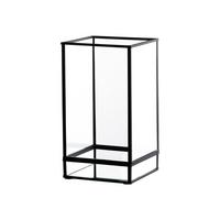 WINDLICHT Nero 22 cm - Transparent/Schwarz, Glas/Metall (12/22/12cm) - Ritzenhoff Breker