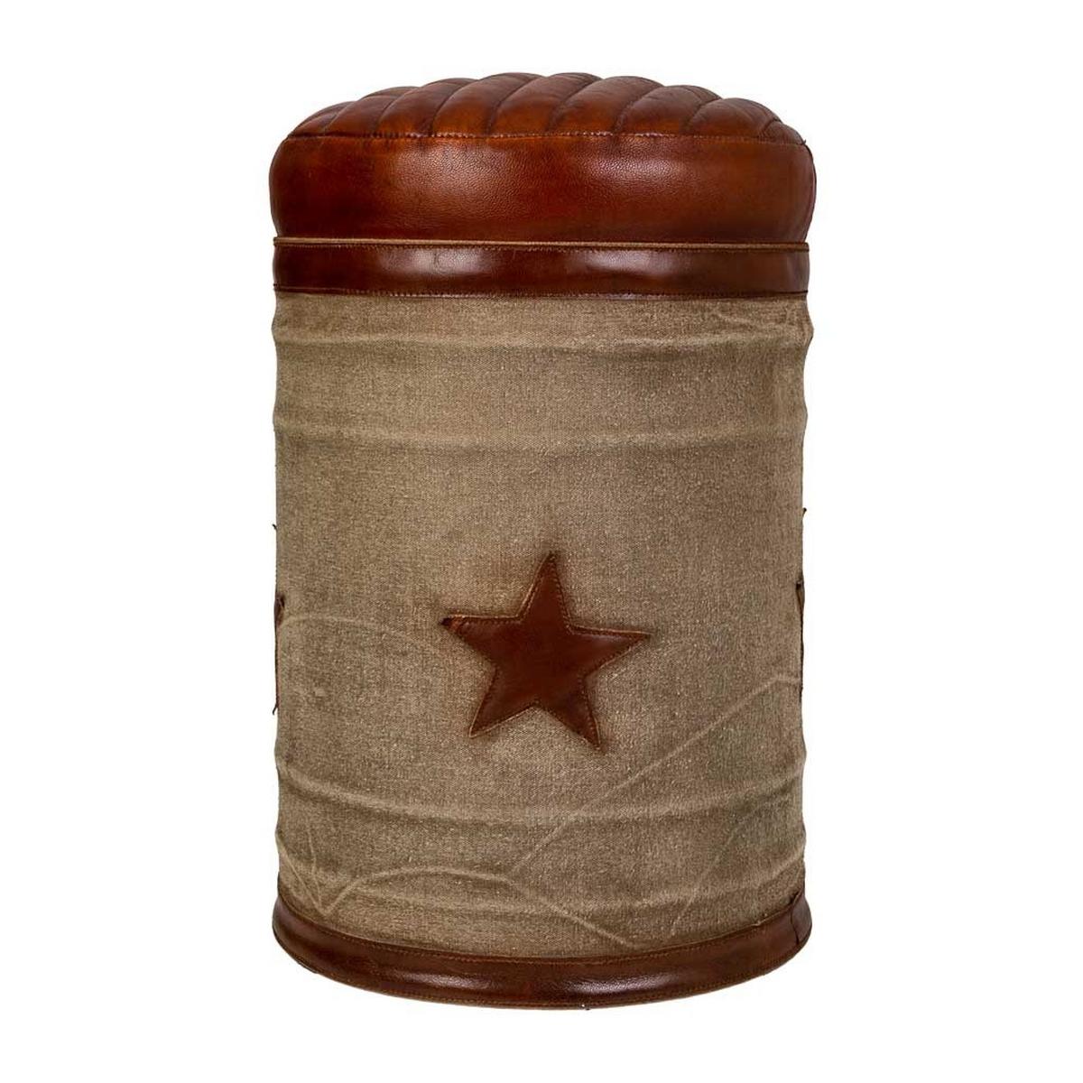 HOCKER, braun, 30x45cm - Multicolor, Metall (30/45/30cm) - Wanderlust