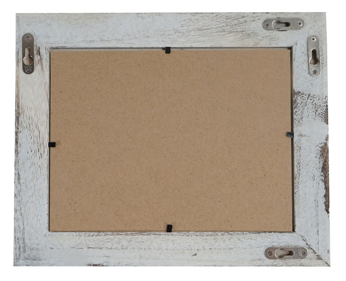 BILDERRAHMEN SHABBY-LOOK rechteckig Kiefer Weiß Dekor - Weiß, Holz (24/19cm) - MCW