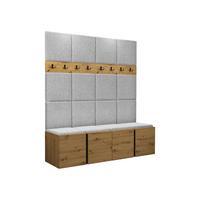 GARDEROBEN-SET Orion V - Hellgrau/Eiche Artisan, Holzwerkstoff/Kunststoff (168/186/46cm) - MIRJAN24